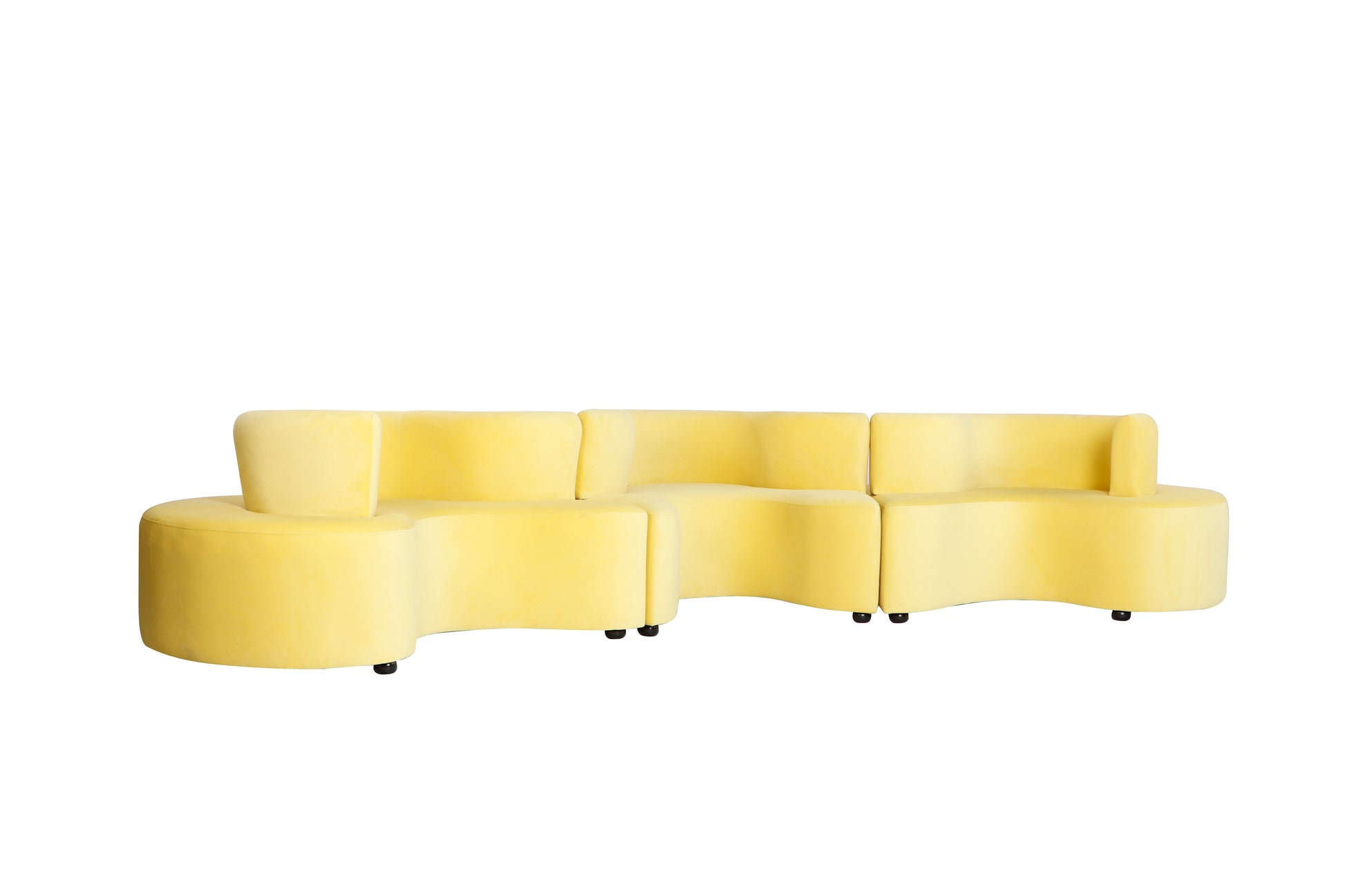 Serpentine Sofa Yellow