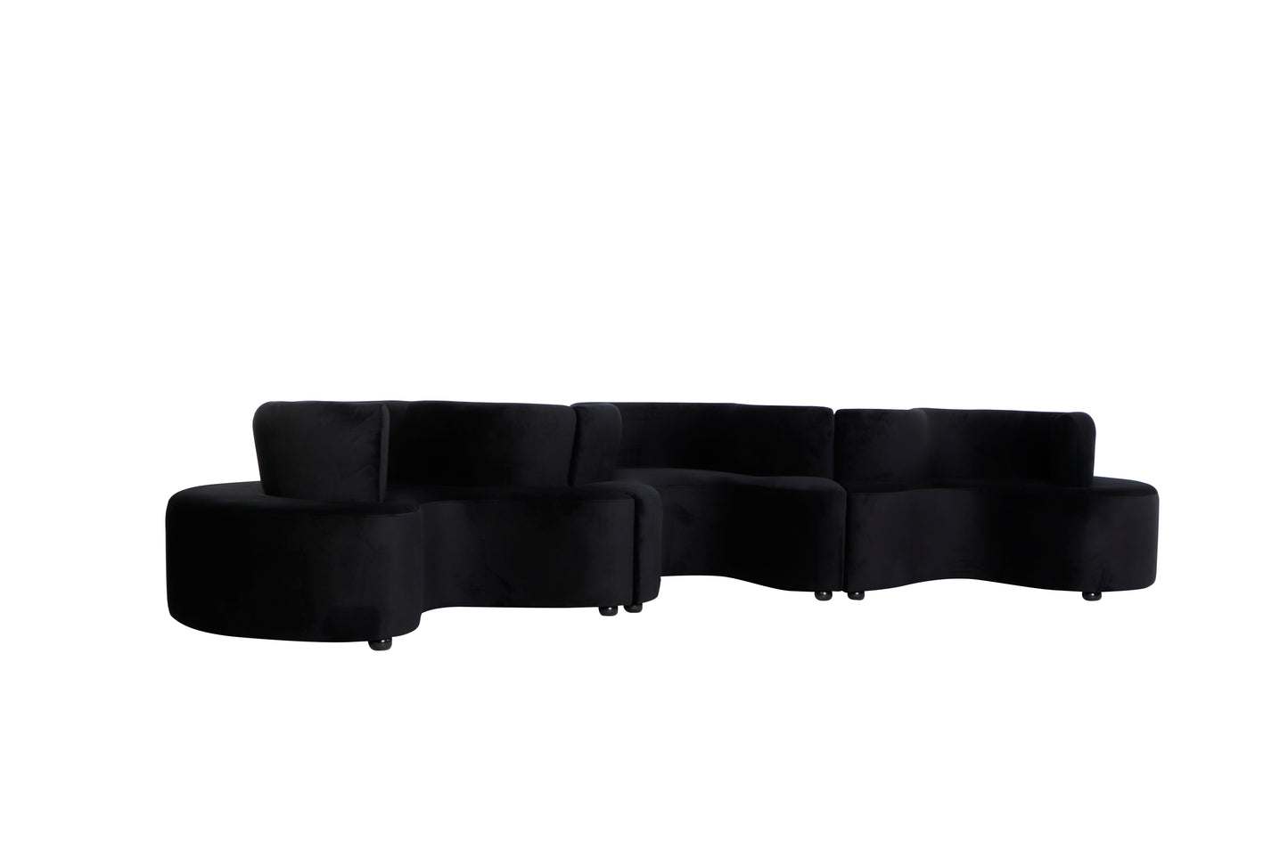 Serpentine Sofa Black