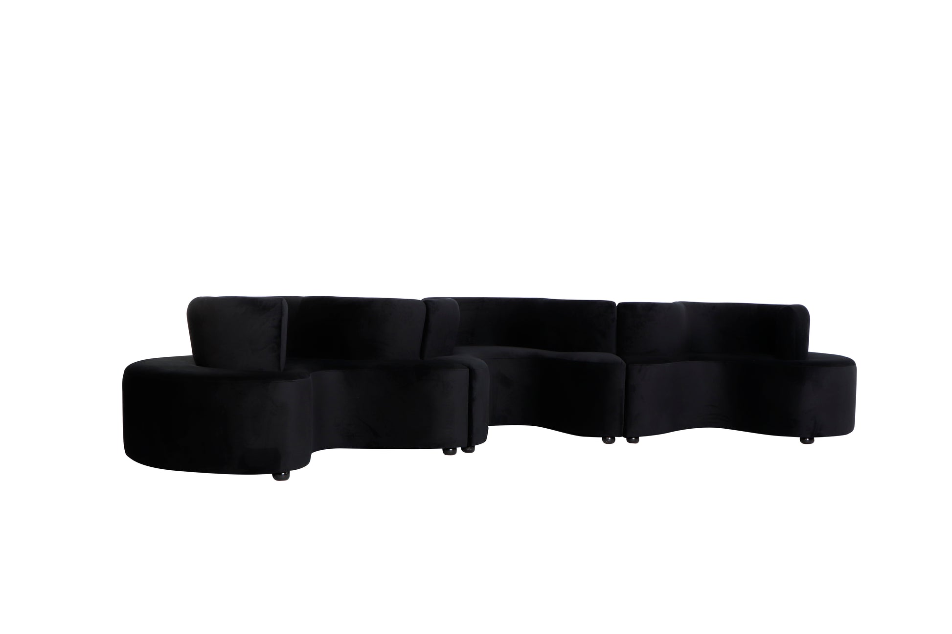 Serpentine Sofa Black