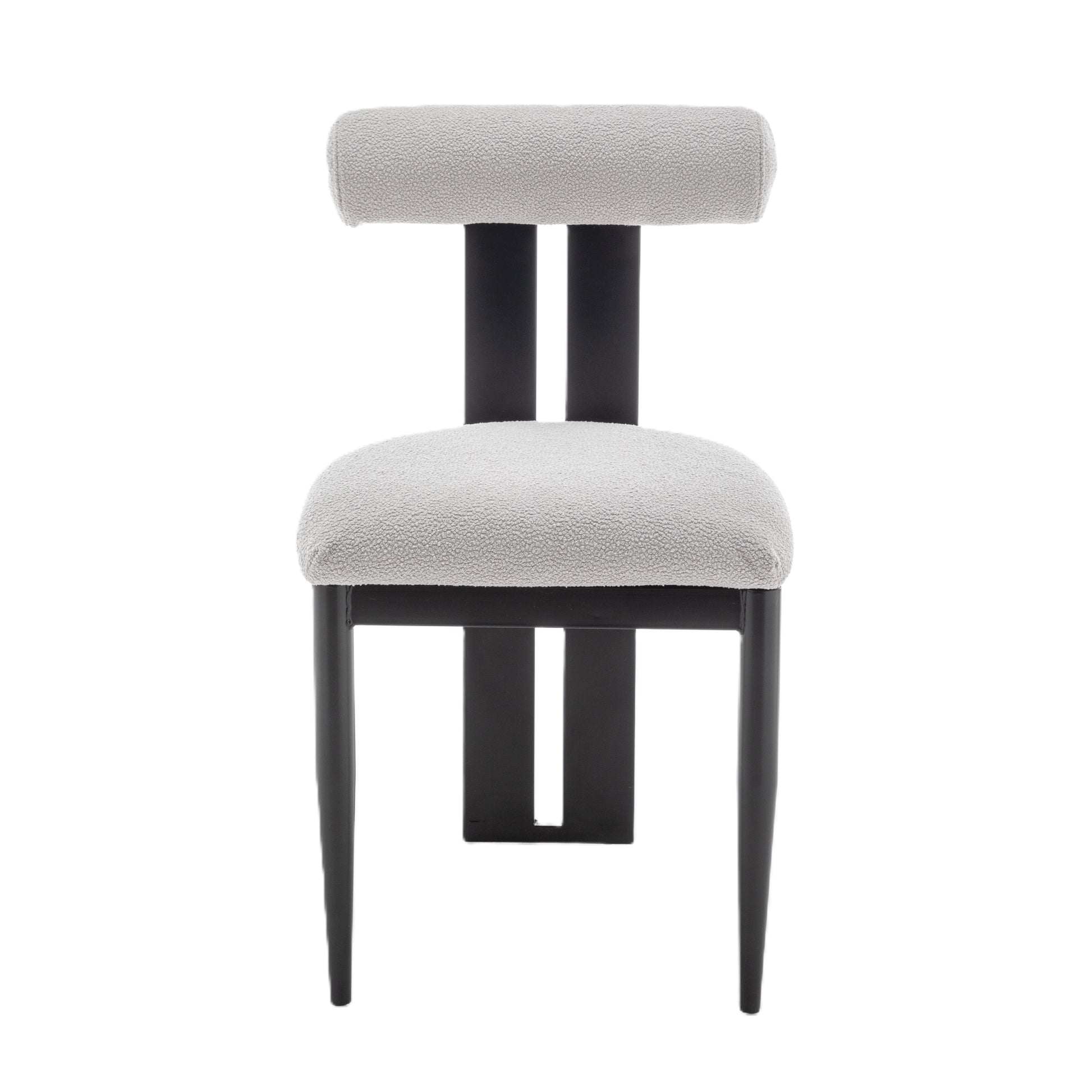 Cali Dining Chair - Black/Grey Boucle