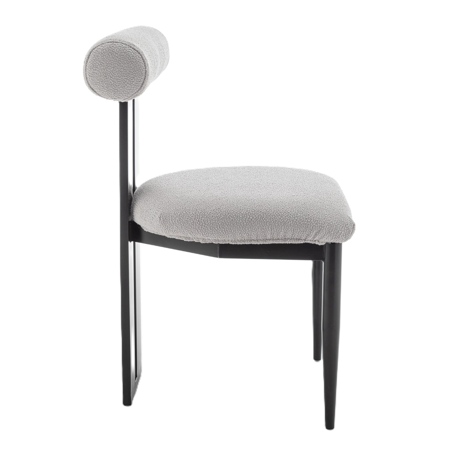 Cali Dining Chair - Black/Grey Boucle