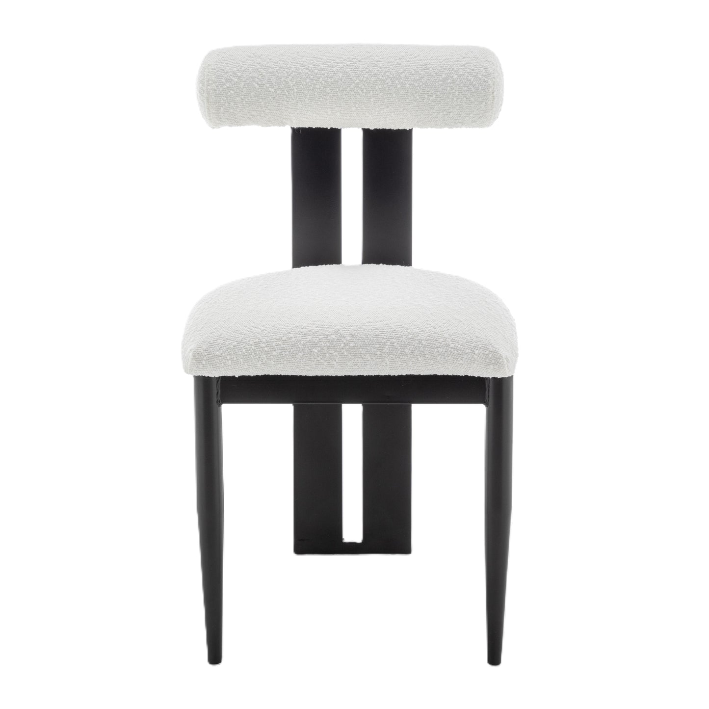 Cali Dining Chair - Black/White Boucle