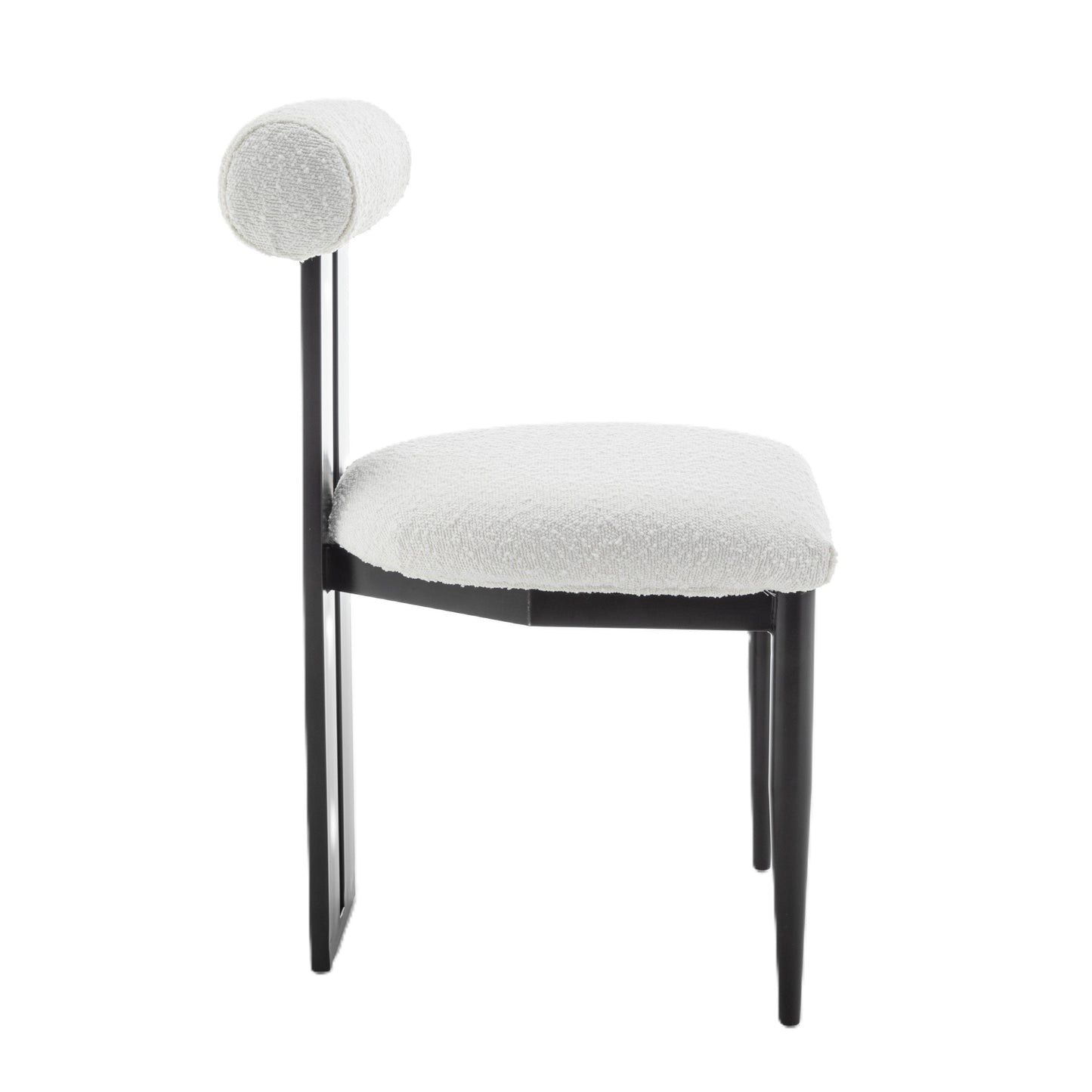 Cali Dining Chair - Black/White Boucle