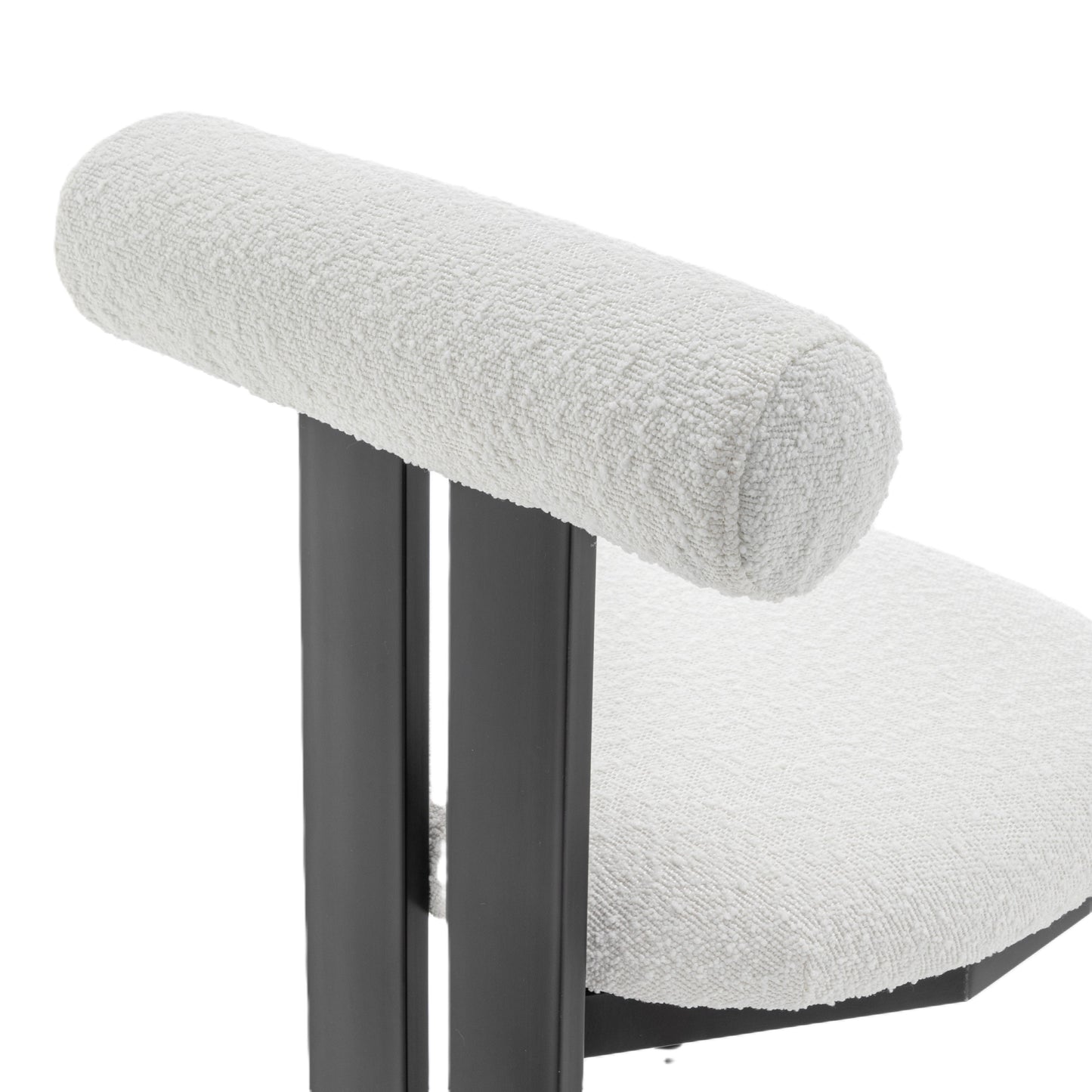 Cali Dining Chair - Black/White Boucle