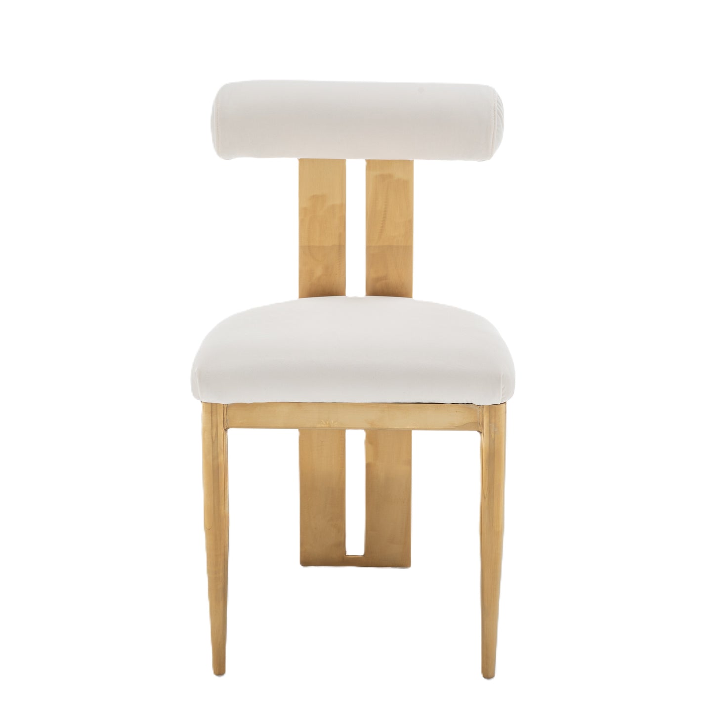 Cali Dining Chair - Gold/White