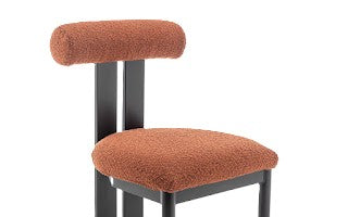 Cali Dining Chair - Black/Bronze Boucle