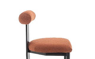 Cali Dining Chair - Black/Bronze Boucle