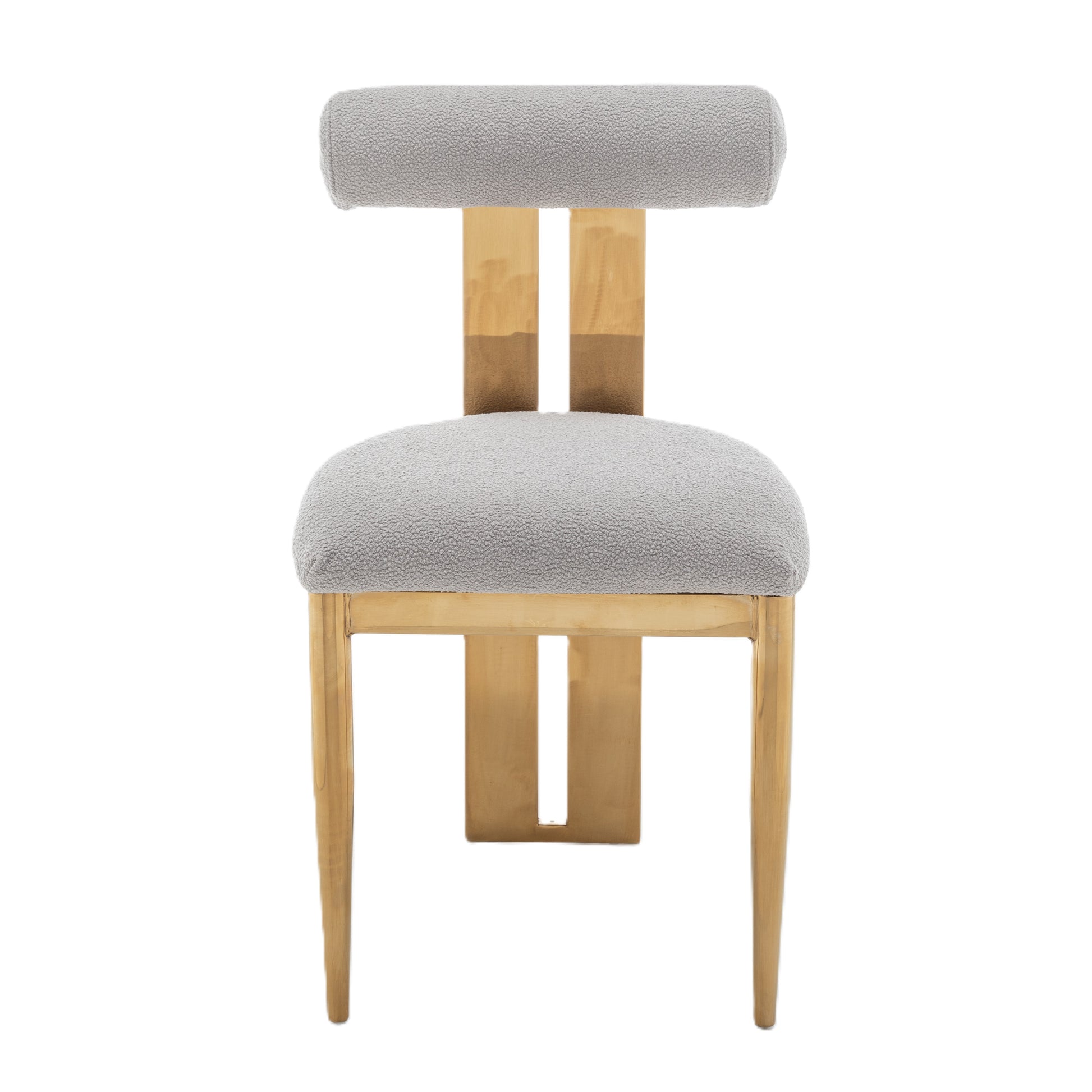 Cali Dining Chair - Gold/Grey Boucle