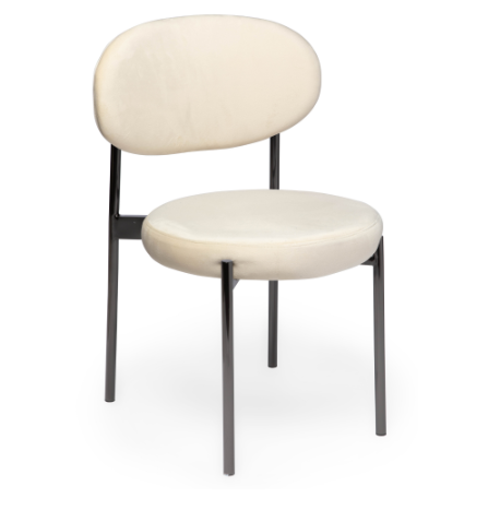 Adara Black Chair - White/White
