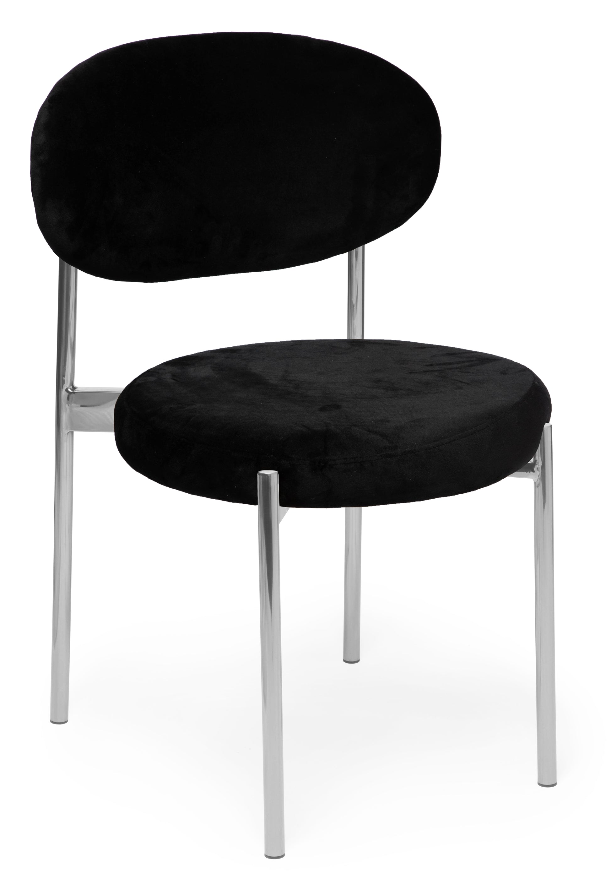 Adara Silver Chair - Black/Black