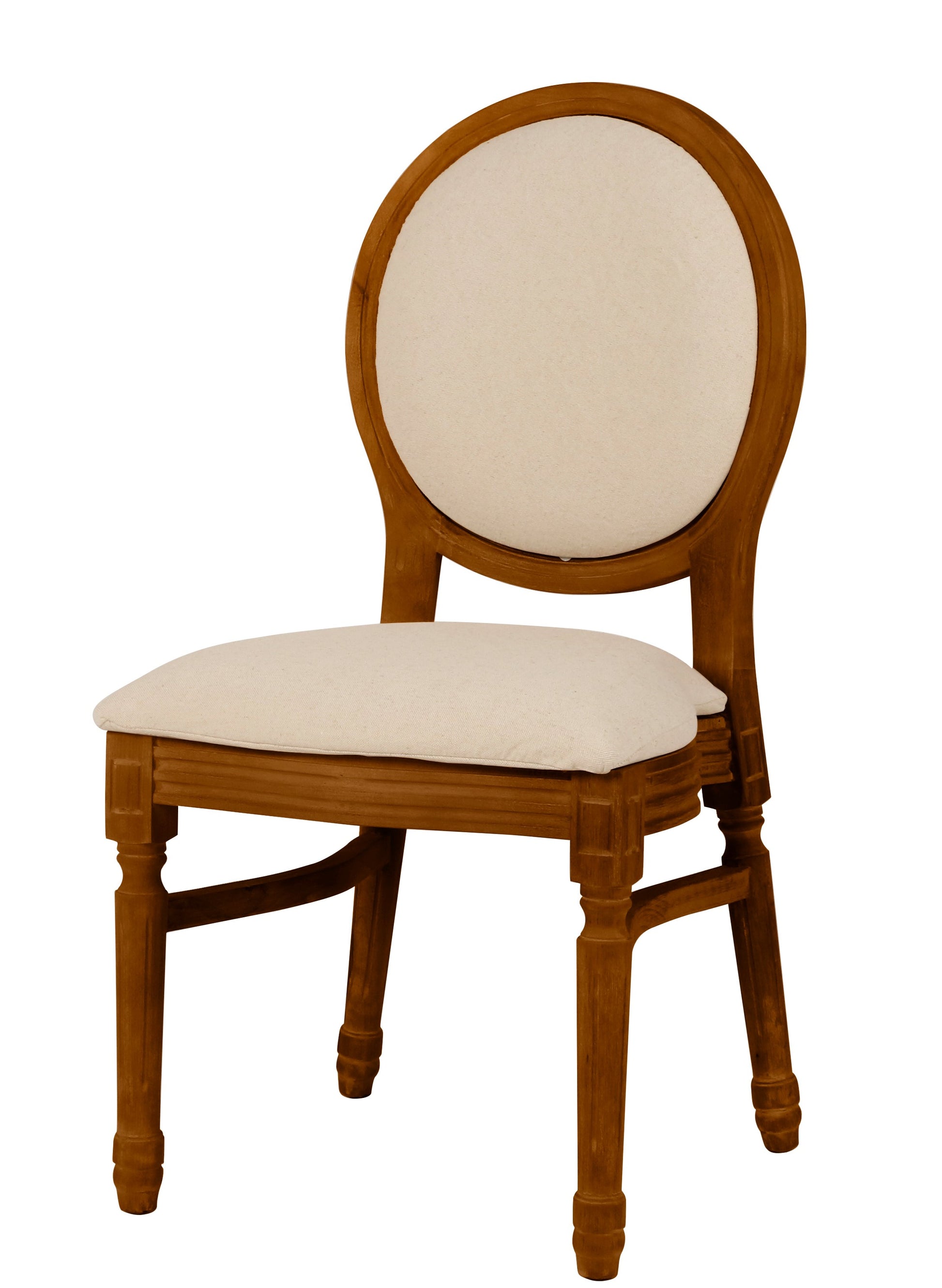 Ami Mahogany Chair - Burlap