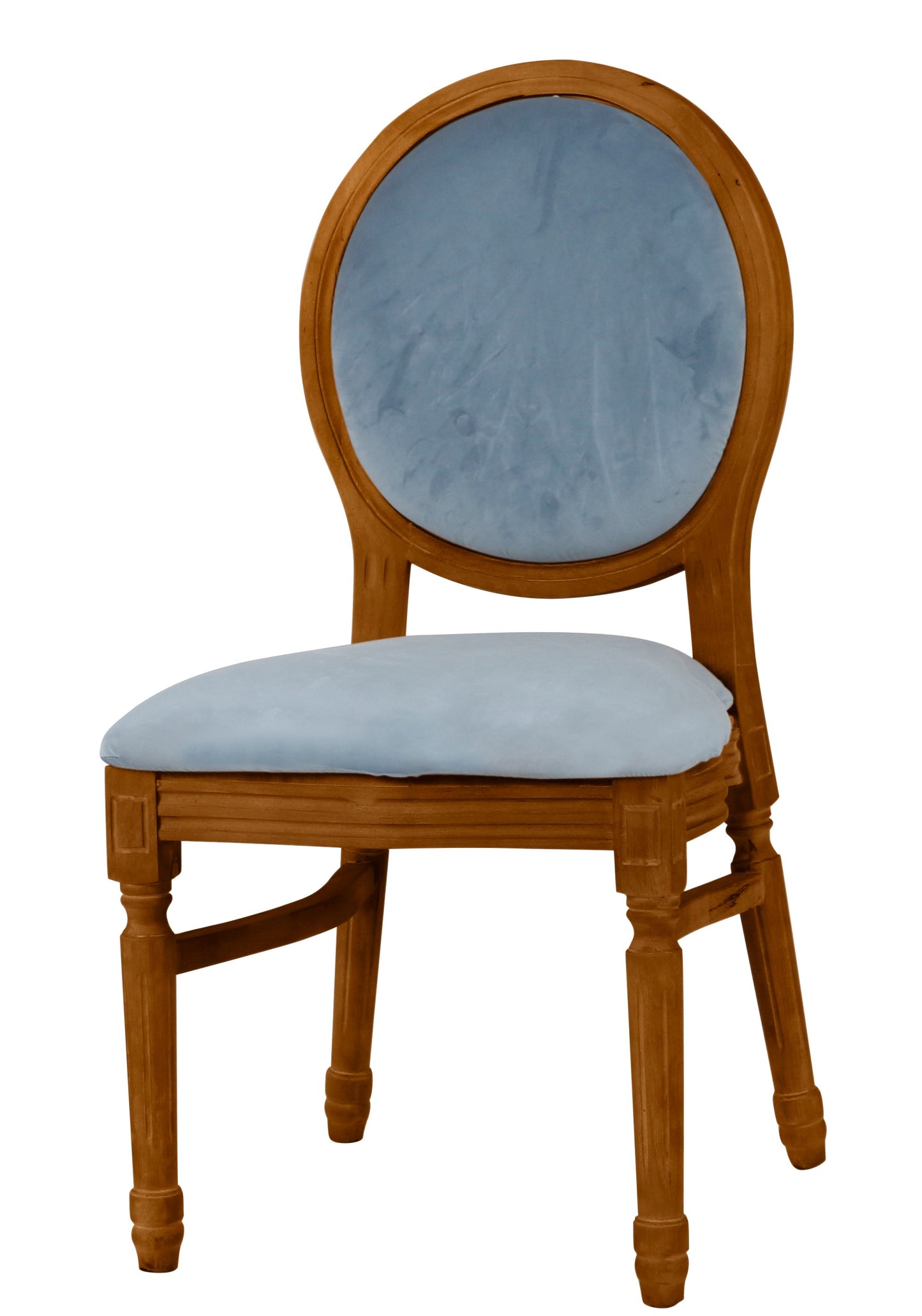 Ami Mahogany Chair - Sea Blue