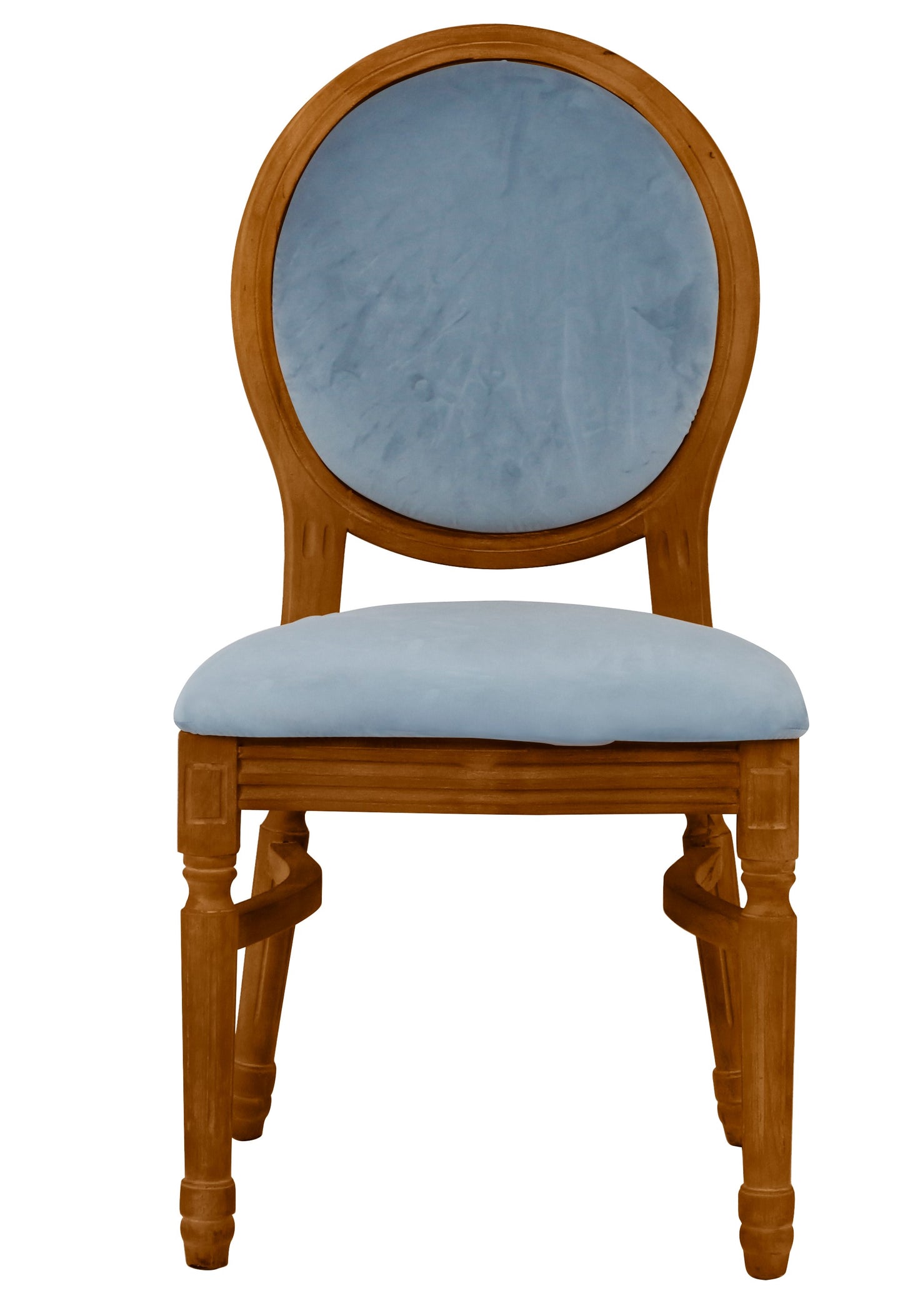 Ami Mahogany Chair - Sea Blue