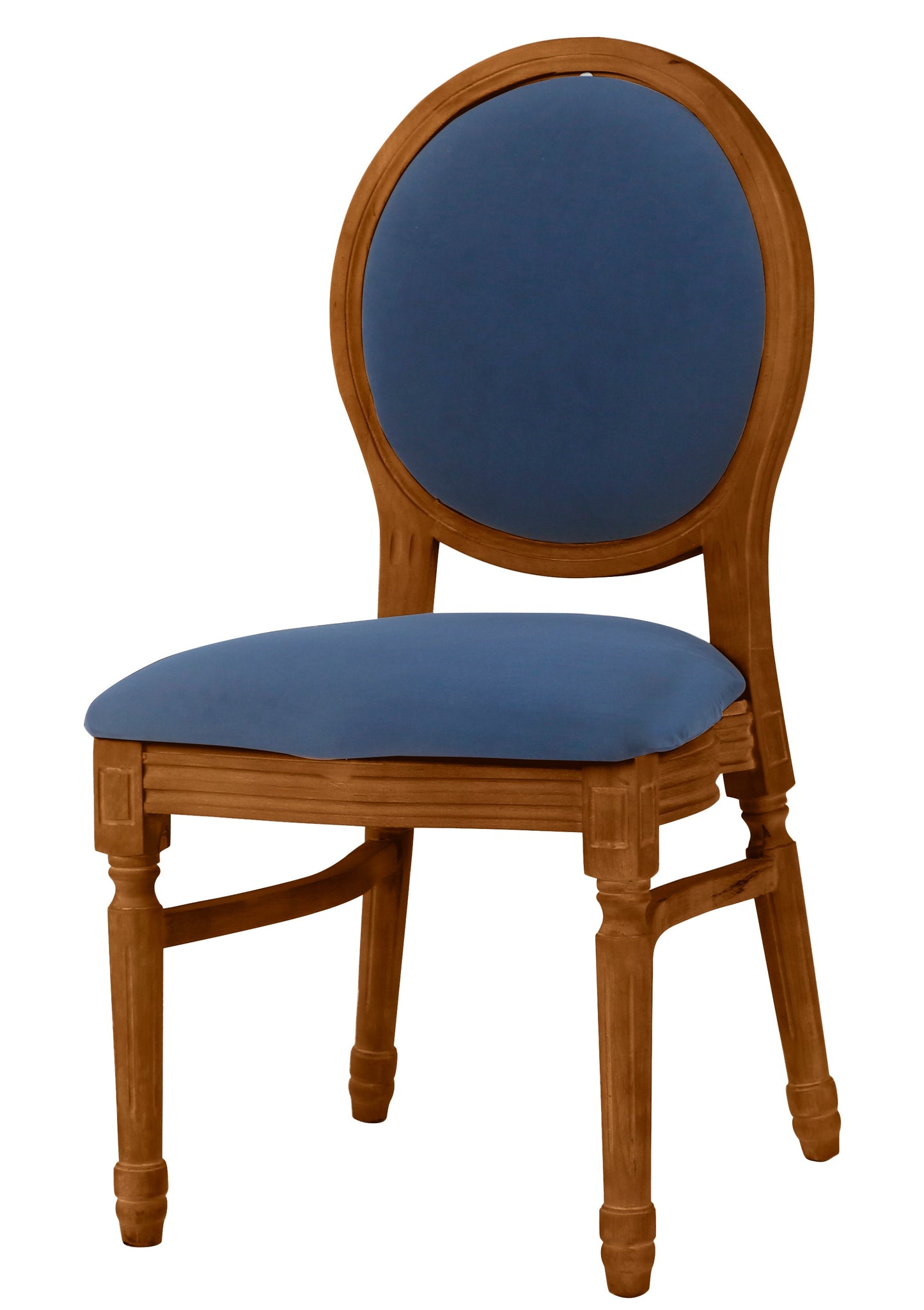 Ami Mahogany Chair - Navy Blue