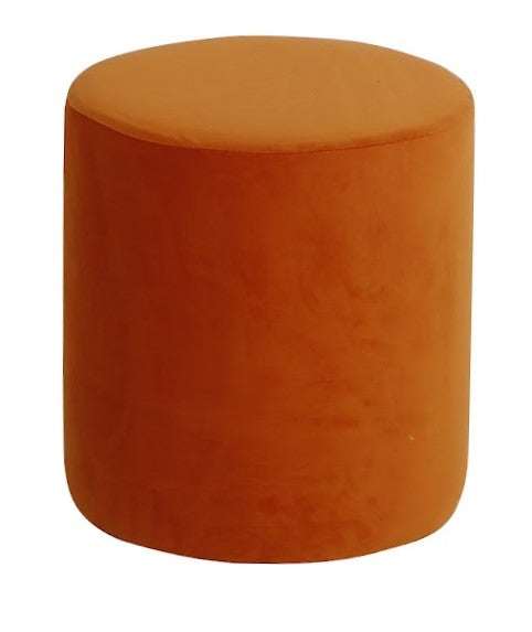 Round Ottoman Burnt Orange