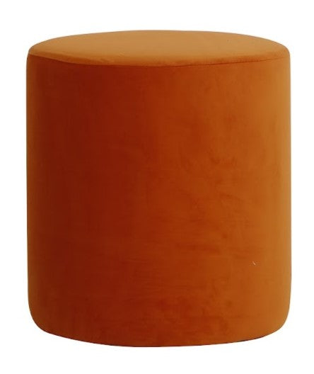 Round Ottoman Burnt Orange