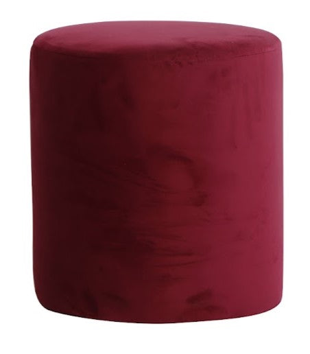 Round Ottoman Maroon