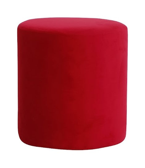 Round Ottoman Red