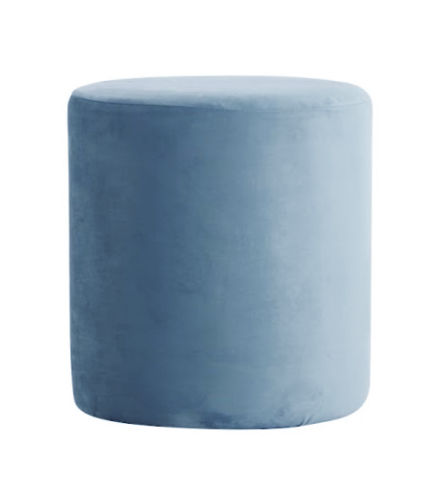 Round Ottoman Sea Blue