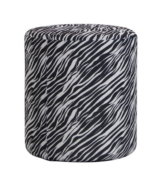 Round Ottoman Zebra