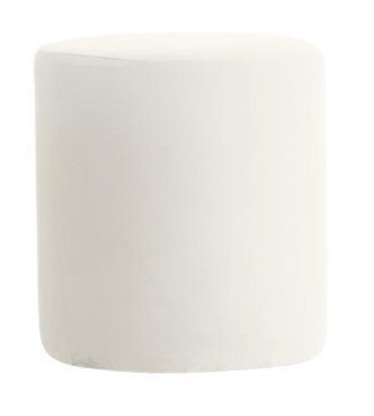Round Ottoman White