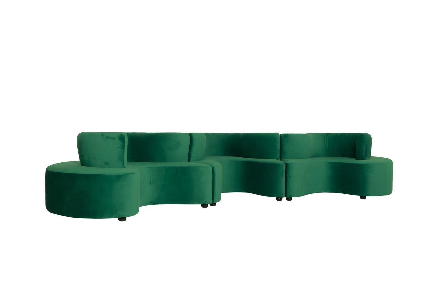 Serpentine Sofa Emerald Green