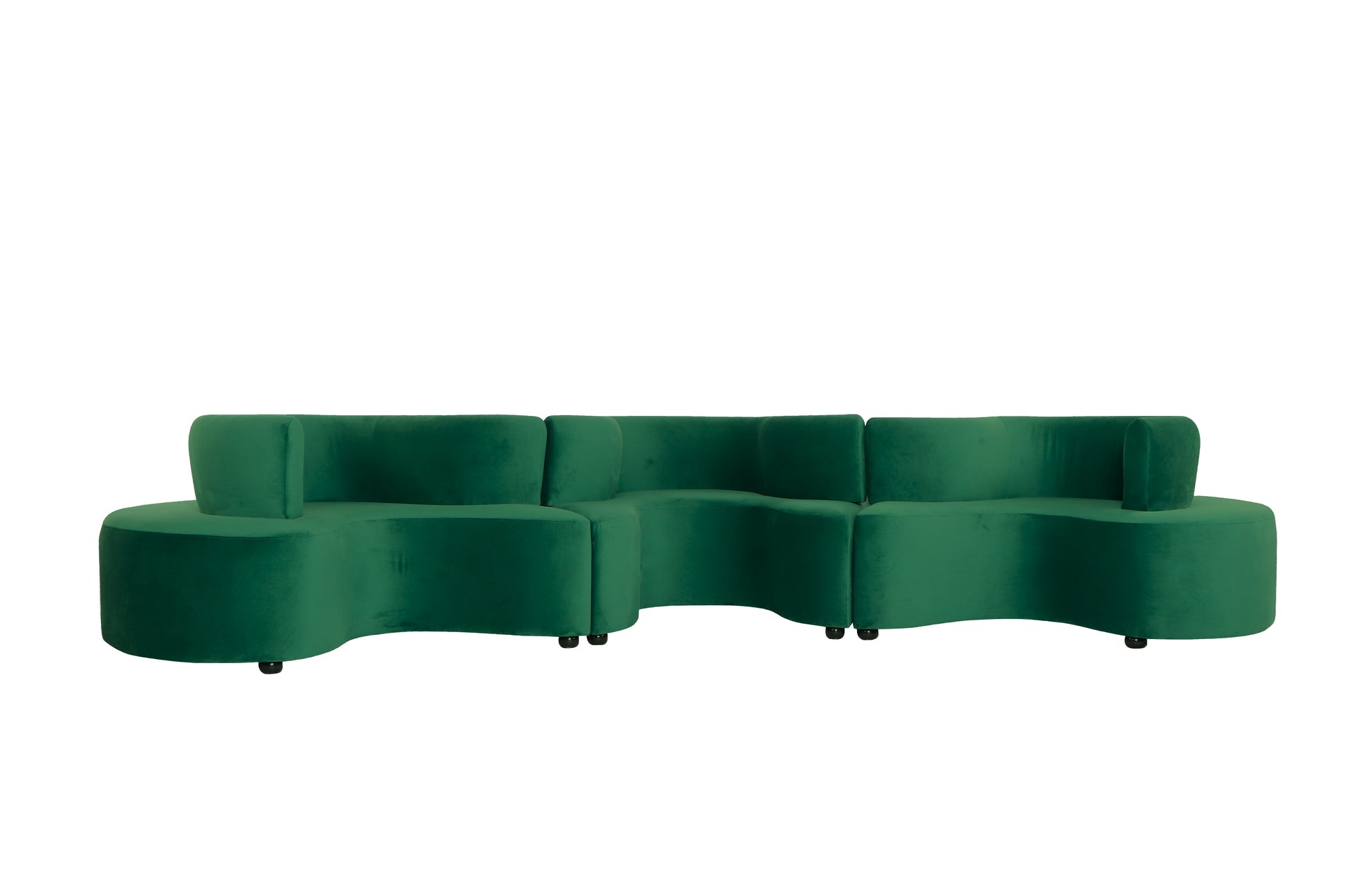 Serpentine Sofa Emerald Green