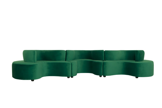 Serpentine Sofa Emerald Green