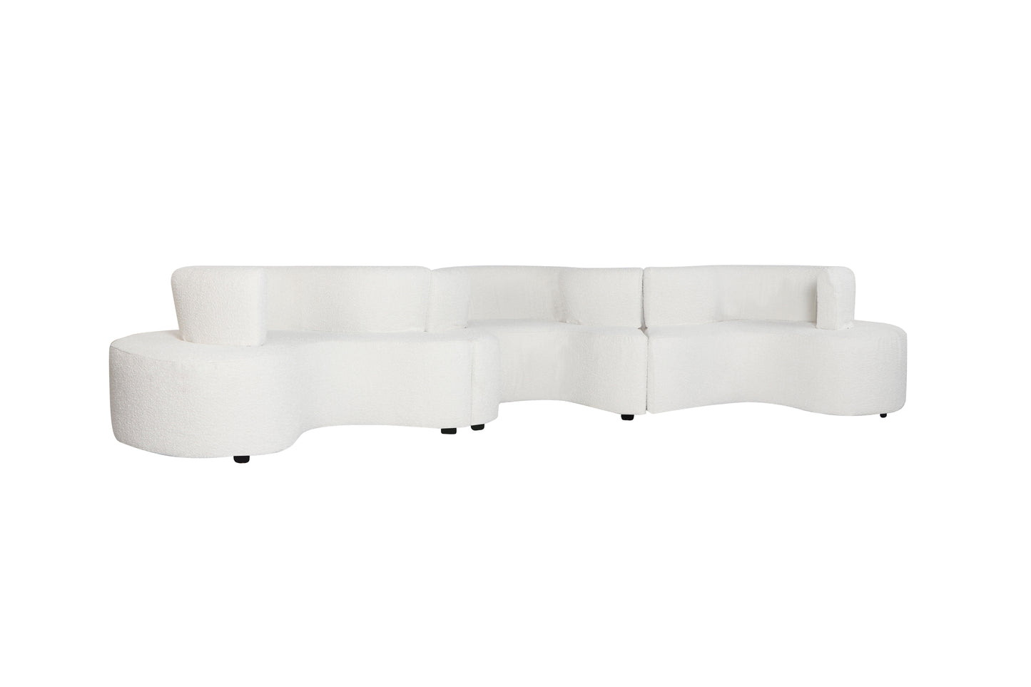 Serpentine Sofa White Boucle