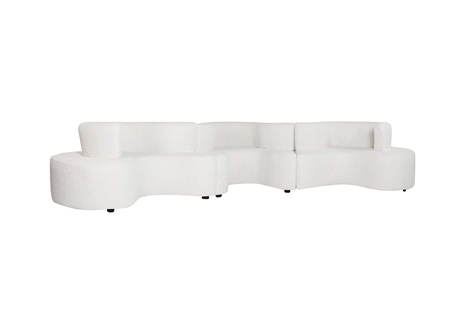 Serpentine Sofa White Boucle