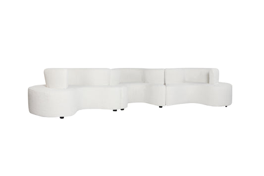 Serpentine Sofa White Boucle