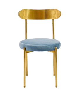 Ezra Gold Chair - Sea Blue