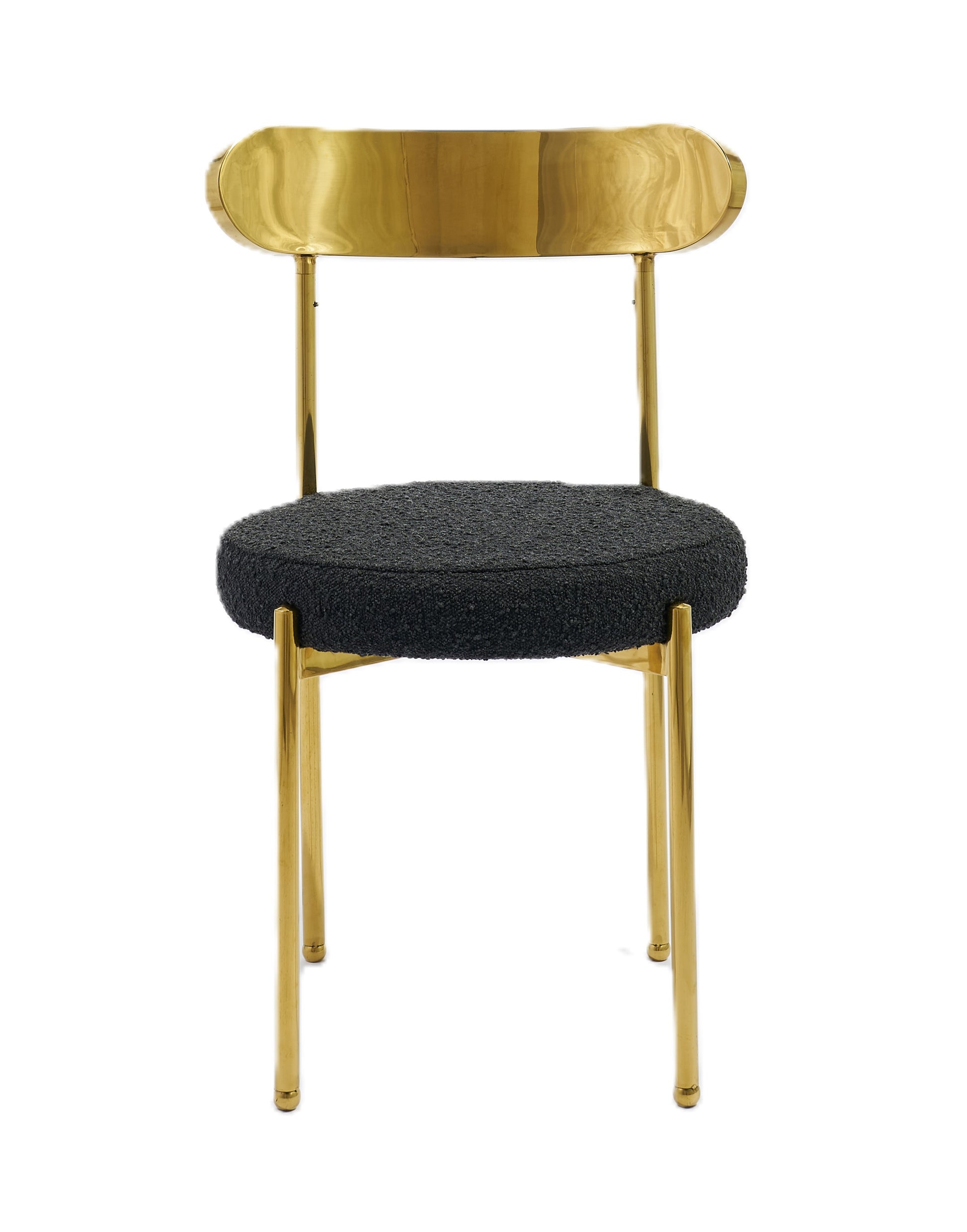 Ezra Gold Chair - Black Boucle