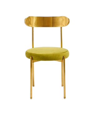 Ezra Gold Chair - Olive Green