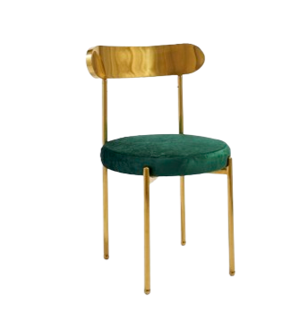 Ezra Gold Chair - Emerald Green