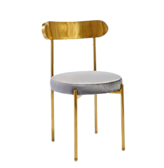 Ezra Gold Chair - Grey