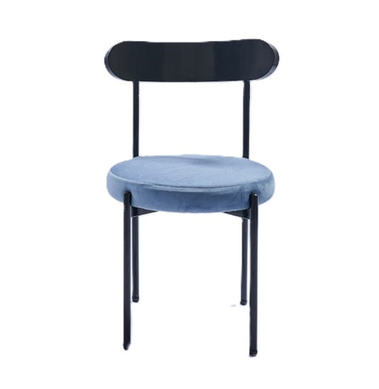 Ezra Black Chair- Sea Blue