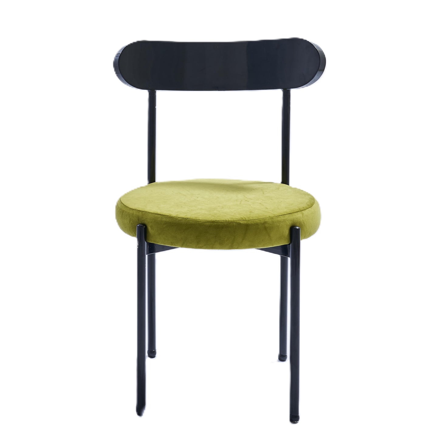 Ezra Black Chair- Olive Green
