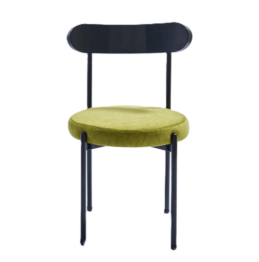 Ezra Black Chair- Olive Green