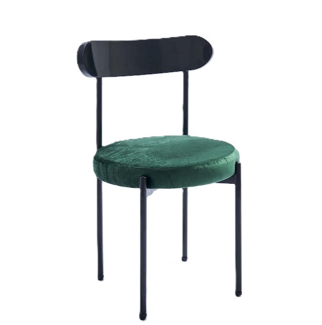 Ezra Black Chair - Emerald