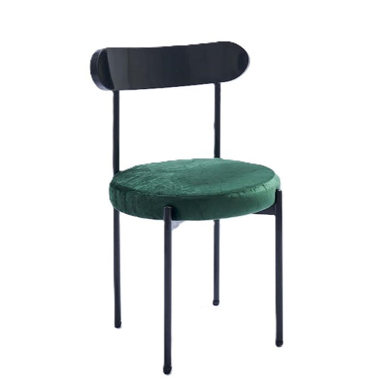 Ezra Black Chair - Emerald