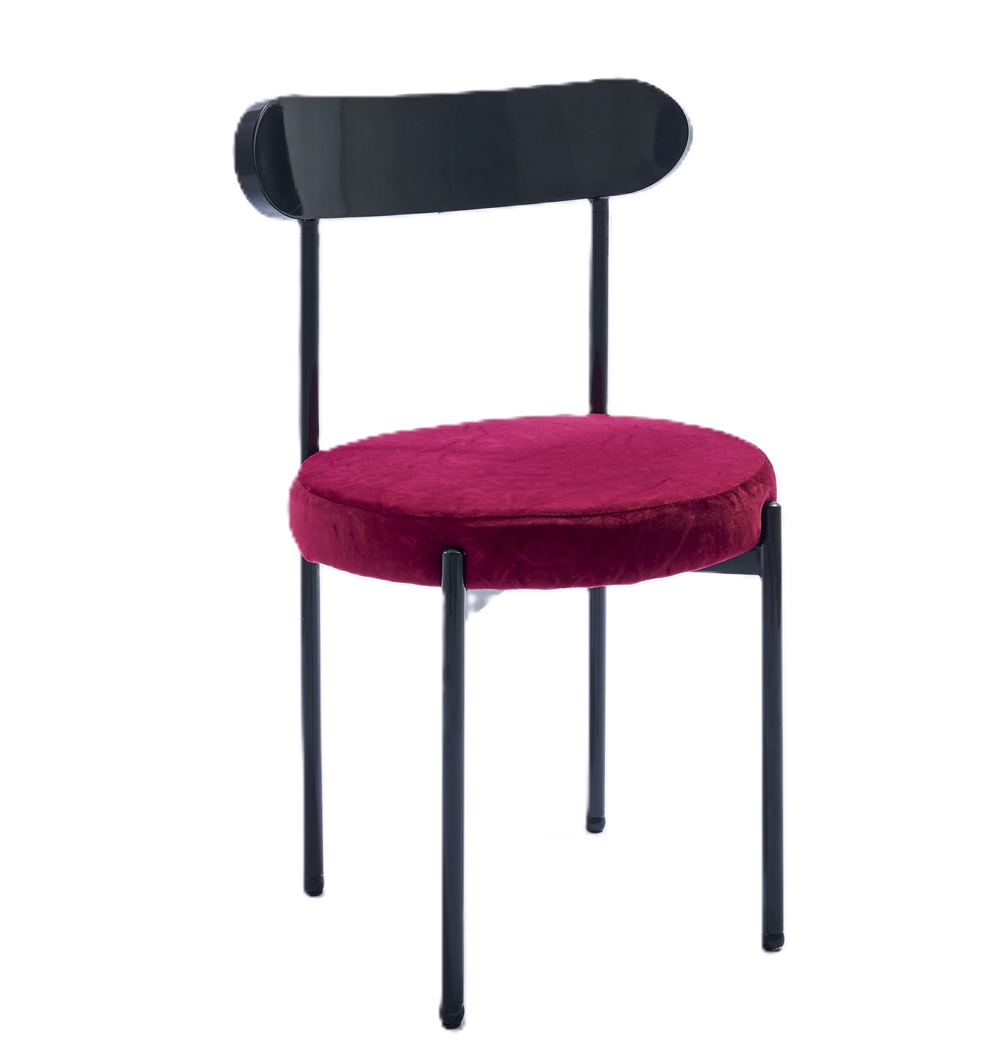 Ezra Black Chair- Maroon