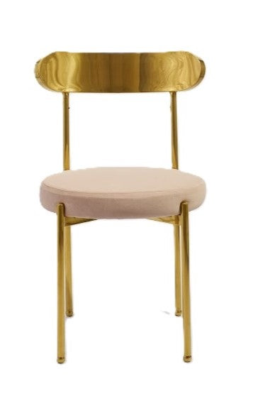 Ezra Gold Chair - Blush