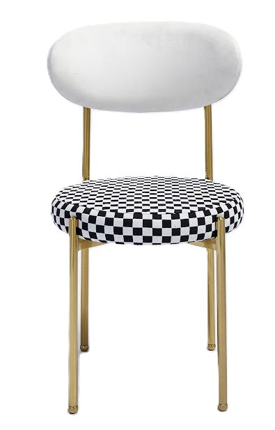 Adara Gold Chair - White/Mackenzie
