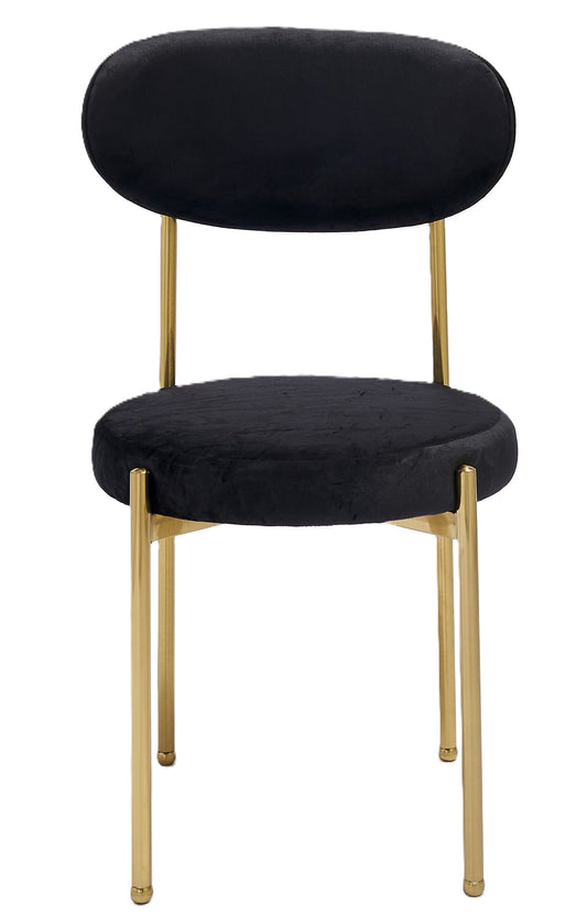Adara Gold Chair - Black/Black