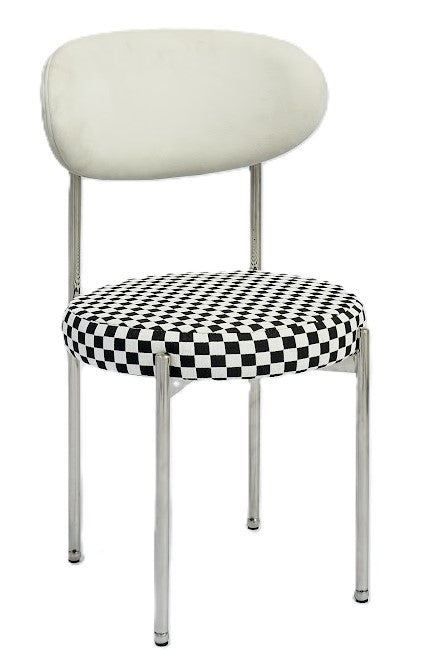 Adara Silver Chair - White/Mackenzie