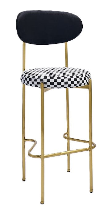 Adara Gold Barstool - Black/Mackenzie