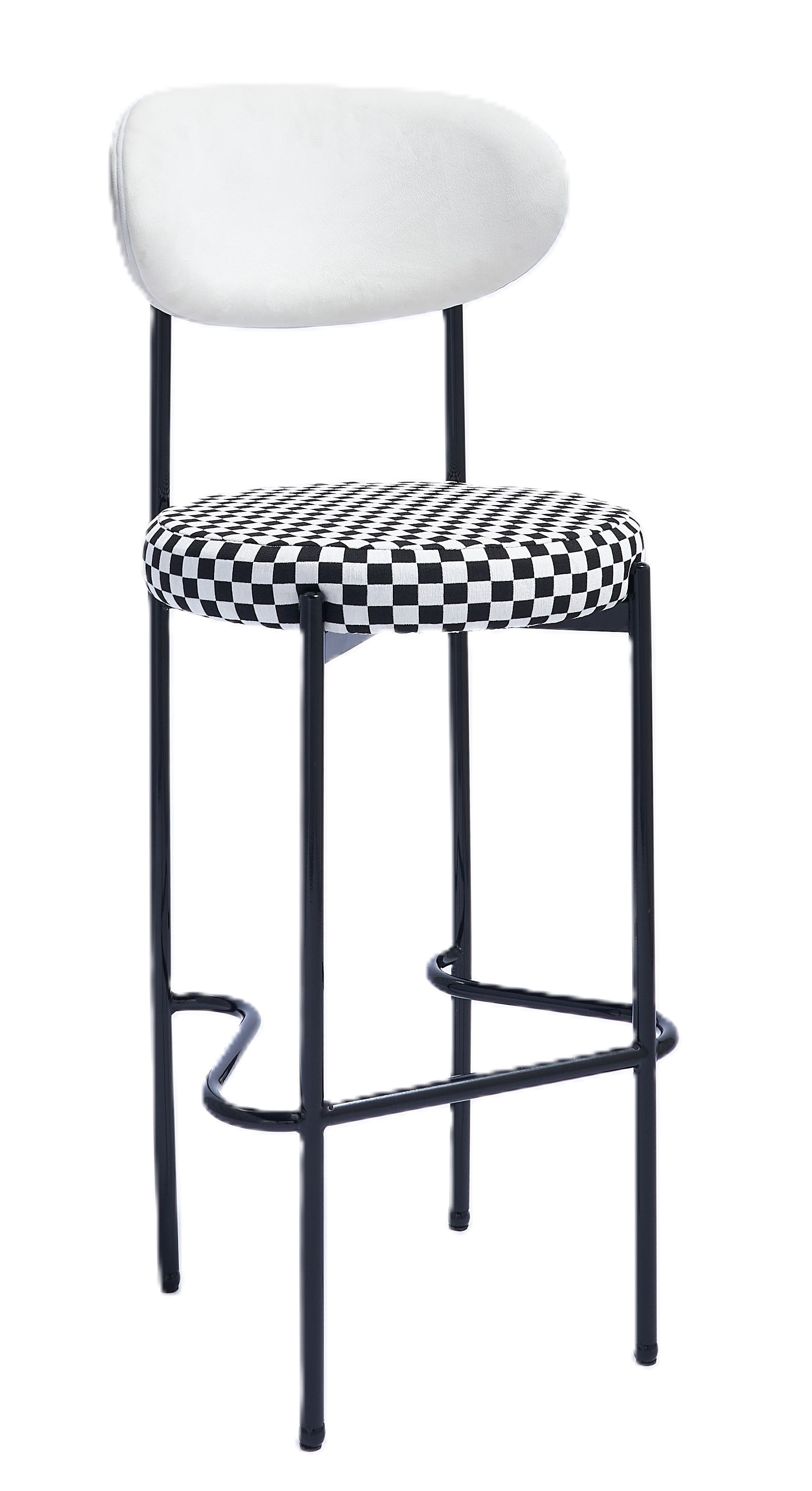 Adara Black Barstool - White/Mackenzie