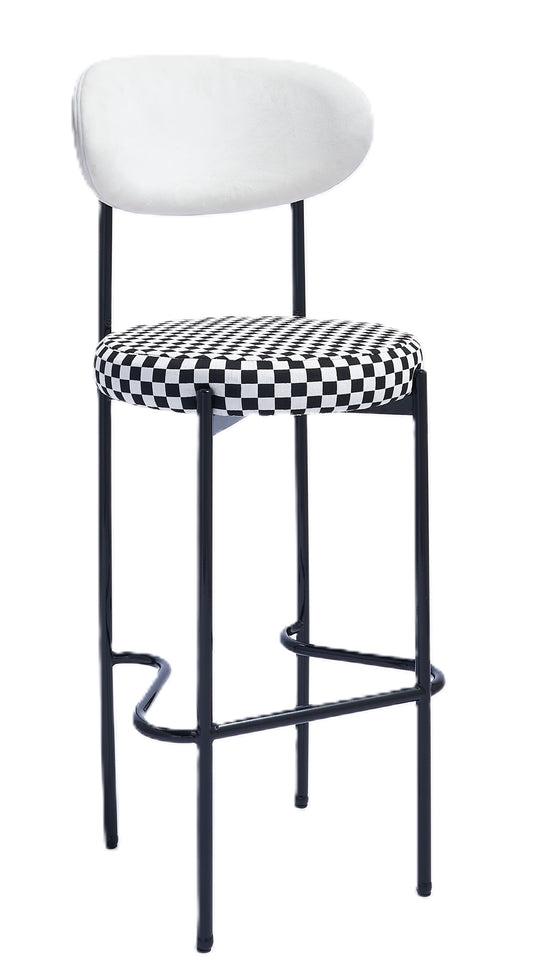Adara Black Barstool - White/Mackenzie