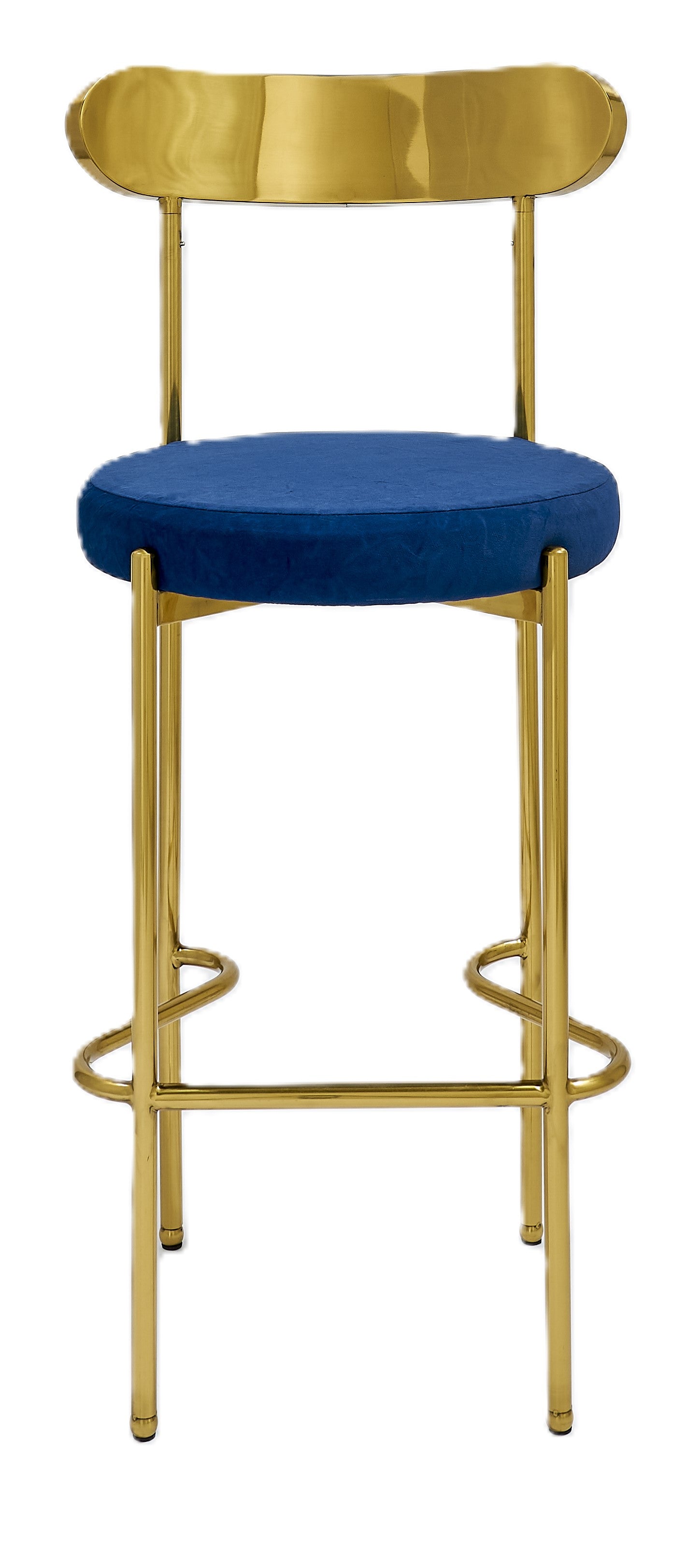 Ezra Gold Barstool - Navy Blue